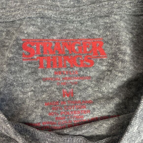 Stranger Things Graphic T Shirt Gray Medium - Picture 5 of 6